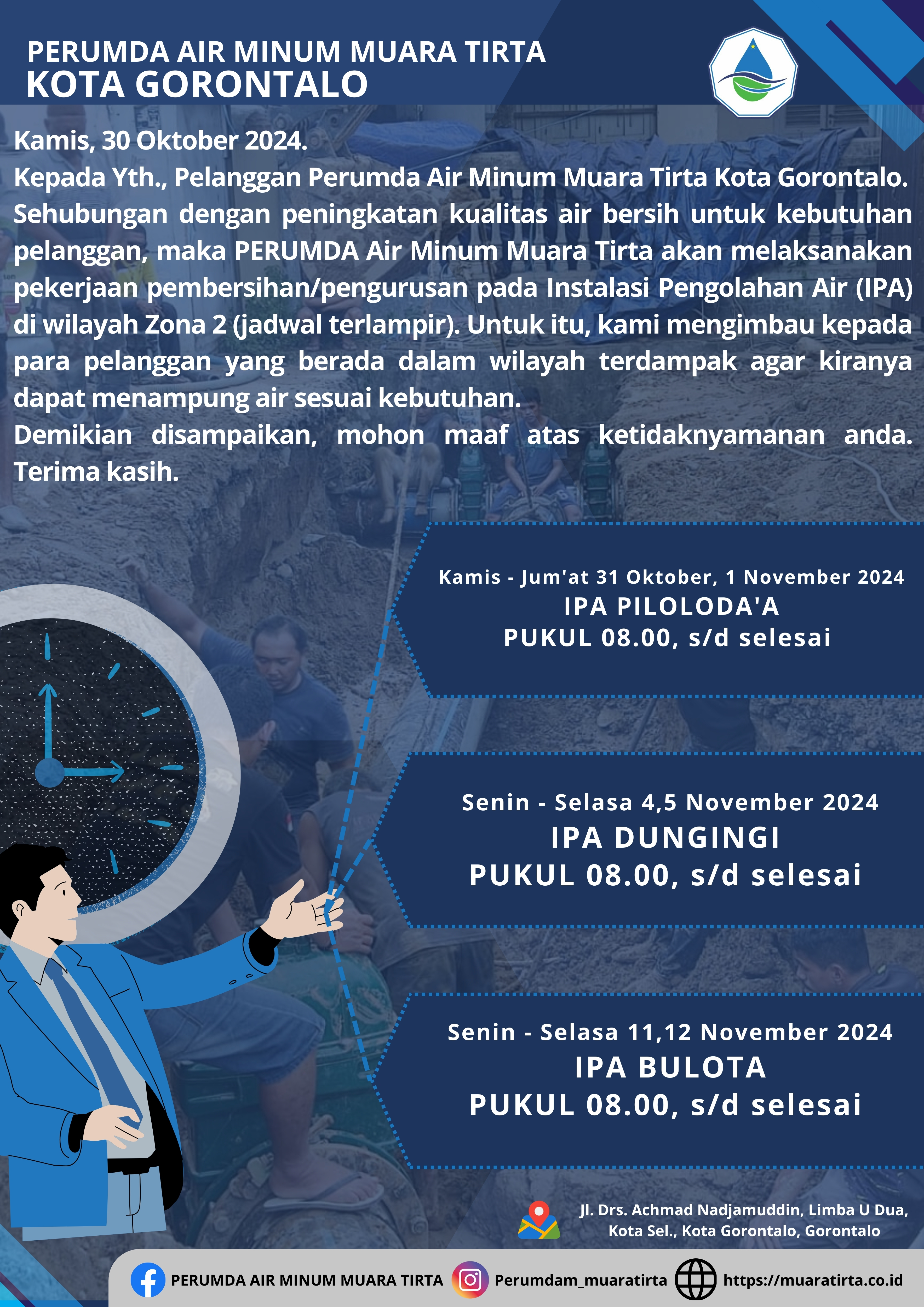 Informasi Pengurasan / Pembersihan 