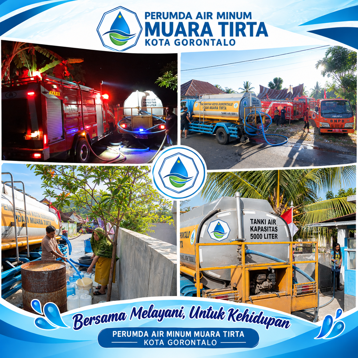 Perumda Air Minum Muara Tirta: Hadir Melayani, Bergerak untuk Kemanusiaan dan Kebencanaan