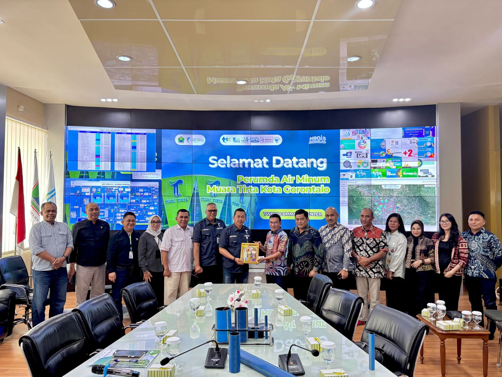 PEMERINTAH KOTA GORONTALO DAN PERUMDA AIR MINUM MUARA TIRTA KOTA GORONTALO LAKUKAN STUDI KOMPARASI DI PERUMDA TUGU TIRTA KOTA MALANG